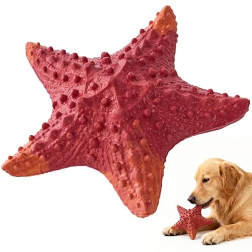 ZOMISIA Dog Chew Toys - Starfish Dog Toys for Small Medium Breeds, Rubber Teething Toys with Bacon Flavor, Pet Toys to Keep Them Busy — image 1