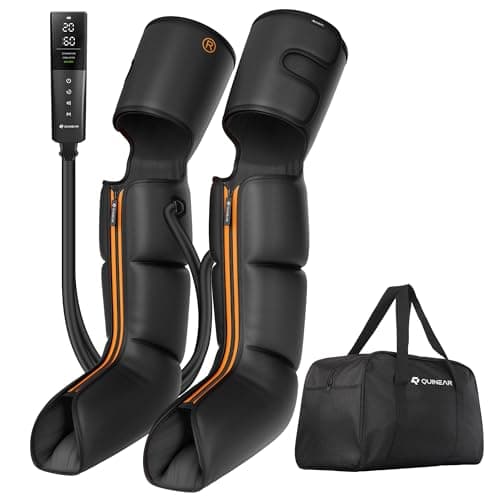 QUINEAR Advanced Full Leg Air Compression Massage, Leg and Foot Massager with Remote, Foot Calf & Thigh Massager for Swollen Legs — image 1