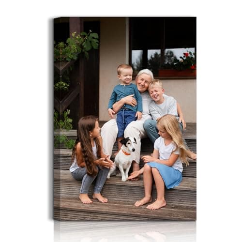 Personalized Photo Canvas Wall Art, Custom Canvas Prints with Your Photos,Ready to Hang, Ideal Housewarming Wedding Birthday Gift for Family Friends (VERTICAL PHOTO, 12" L x 8" W) — image 1