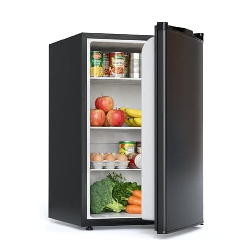 COWSAR Dorm Fridge without Freezer, 4.4 Cu.Ft Single Reversible Door Office Refrigerator with Adjustable Thermostat, Removable Glass Shelves, Commercial Compact Fridge for Bedroom Dorm Office — image 1