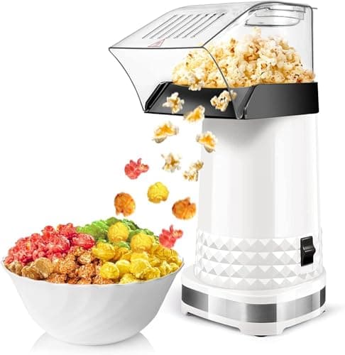 Popcorn Maker, 1200W Fast Hot Air Popper in 2 Minutes, Oil-Free Popcorn Popper, 4.5QT Large Capacity, Popcorn Machine for Home, Movie Nights, Family, Parties&World Cup, ETL Certified (White) — image 1