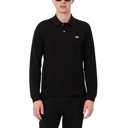 Lacoste Men's Classic Fit Long Sleeved L.12.12 Polo Shirt, Black, X-Large