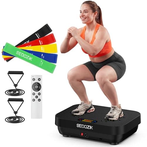 SEDOZIK Vibration Plate Exercise Machine, 2026 Upgraded Whole Body Vibrating Platform for Lymphatic Drainage, Muscle Toning, Home Fitness Shaker Board with 120 Speeds, 450lb Capacity, Black