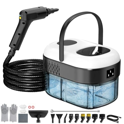 Pressurized Steam Cleaner, 3-Level Adjustable Handheld Steamer Cleaning for Home, 15s Fast Heat-Up & 47.3oz Tank, 2500W Multi-Surface Portable Steamer for Floor/Grout/Car/Kitchen & Bathroom — image 1