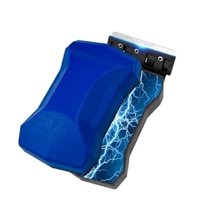 Magnetic Fish Tank Glass Cleaner, Dual-Blades Algae Scraper Glass Cleaner Scrubber with 2 Detachable Scrapers, Double Side Floating Magnetic Brush for 0.6-0.8 Inch Thick Glass Aquariums Tank, Size L