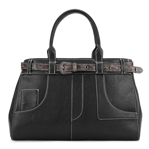 Retro Y2K Handbag Leopard Belt Tote Bag for Women with Crossbody Strap — image 1