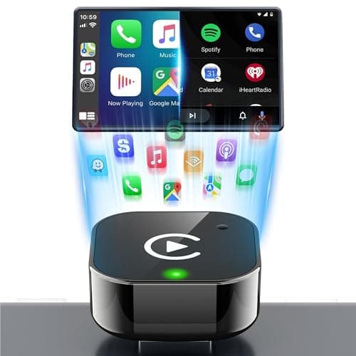 2026 Upgraded 2-in-1 Wireless CarPlay Adapter for iPhone & Android Auto, Plug and Play Wired to Wireless Dongle with Fast Auto-Connect, Works with 98% Factory Wired CarPlay Vehicles (USB-A/USB-C)