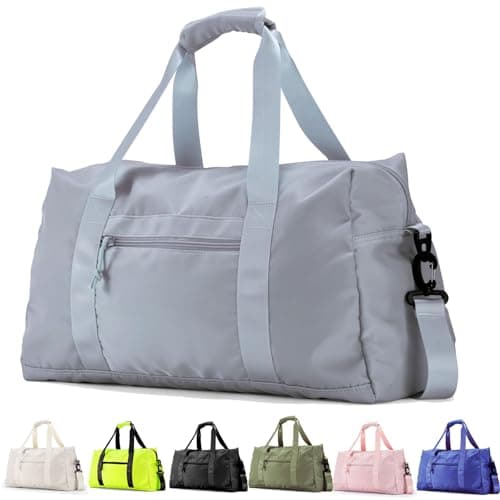 Travel Duffle Bag,Sport Gym Bag for Men And Women with Wet Pocket,Weekender Bag Carry On Tote Bags for Airplane Light Grey — image 1