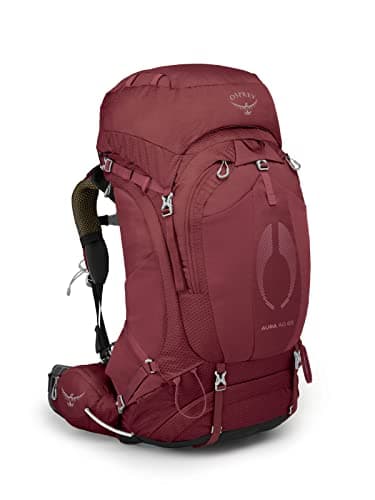 Osprey Aura AG 65L Women's Backpacking Backpack, Berry Sorbet Red, WM/L