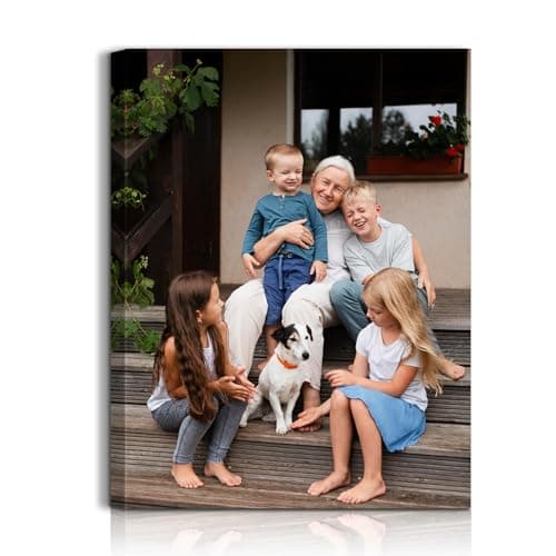 Personalized Photo Canvas Wall Art, Custom Canvas Prints with Your Photos,Ready to Hang, Ideal Housewarming Wedding Birthday Gift for Family Friends (VERTICAL PHOTO, 16" L x 12" W) — image 1