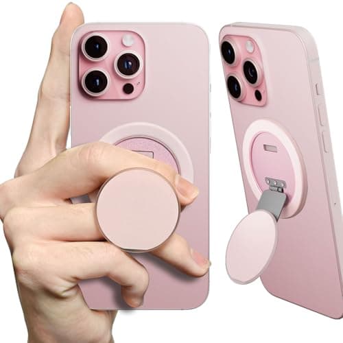 YIUS Ultra-Thin for MagSafe Phone Grip, Multi-Angle Cell Phone Ring Holder Stand with Flexible 360° Rotation Metal Hinge, Magnetic Finger Grip Kickstand for iPhone 16/15/14/13/12 — image 1