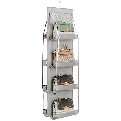 AYWVRBST Handbag Purse Organizer, 8 Pockets, Dust Proof Purse Organizer Closet, Wardrobe Closet Organizer, Washable Handbag Organizer for Handbags Purse (Gray, 8) — image 1