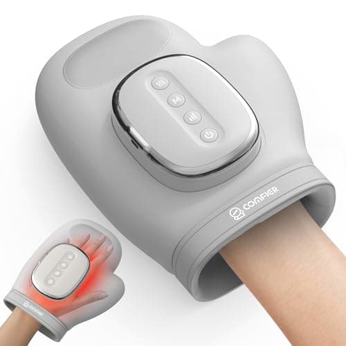 COMFIER Cordless Hand Massager for Arthritis and Carpal Tunnel, Updated Bigger Electric Hand Massager with Heat and Compression,Wrist, Finger Massage,Mothers Day Gifts for Women,Men