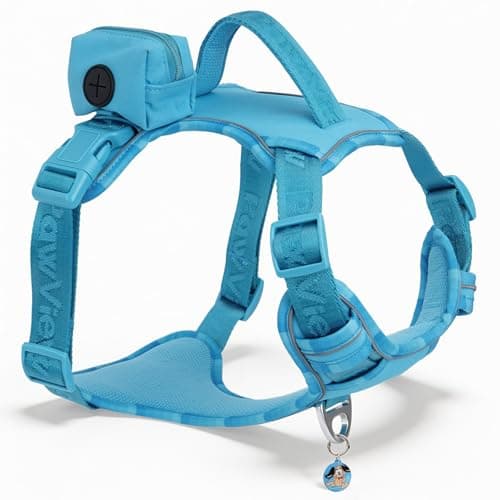 Heavy Duty Outdoor No Pull Dog Harness with Handle, Escape Proof Waterproof Vest, Adjustable Reflective Pet Harness with Front Clip, Detachable Pouch & QR ID Tag for Hiking & Trail Running (XL) — image 1