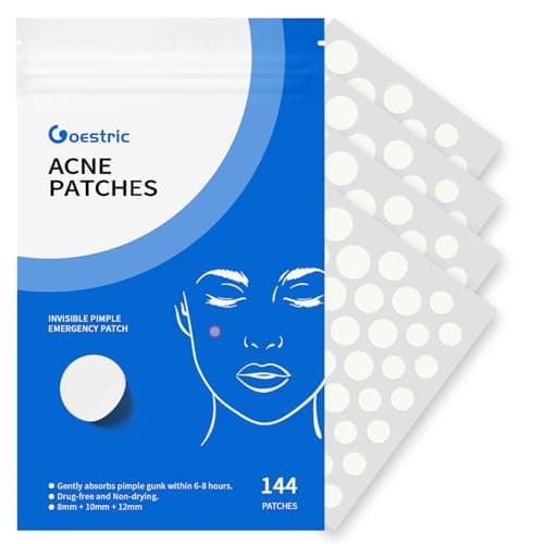 Pimple Patches for Face Hydrocolloid Acne Patches, Invisible Zit Stickers Covering Blemishes, 3 Size Hydrocolloid Spot Stickers for Face and Skin (144 Count(Pack of 1)) — image 1