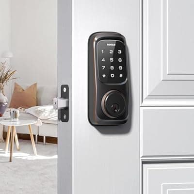 Revolo Keyless Entry Door Lock with Touchscreen Keypads, Electronic Keypad Deadbolt for Front Door, ANSI Grade 2 Certified, All-Metal Construction, Auto Lock, Easy to Install, Oil-Rubbed Bronze