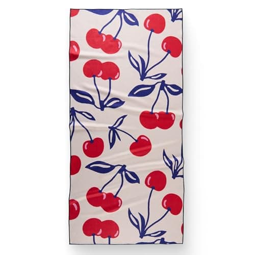 GEOMETRY Micro-Loop Beach Towel – Spring & Summer Collection – Quick-Dry, Sand-Resistant, Ultra-Absorbent Compact Towel for Beach & Travel (Cherry Slush) — image 1