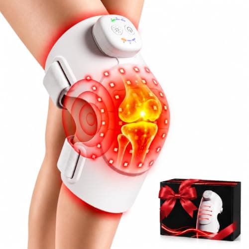 Red Light Therapy Knee Brace, Wireless Silicone Knee Wrap with 660nm 850nm Infrared Light, 5000mAh Electric Heated Knee Wrap for Knee Joint Elbow, Gifts for Women Men — image 1