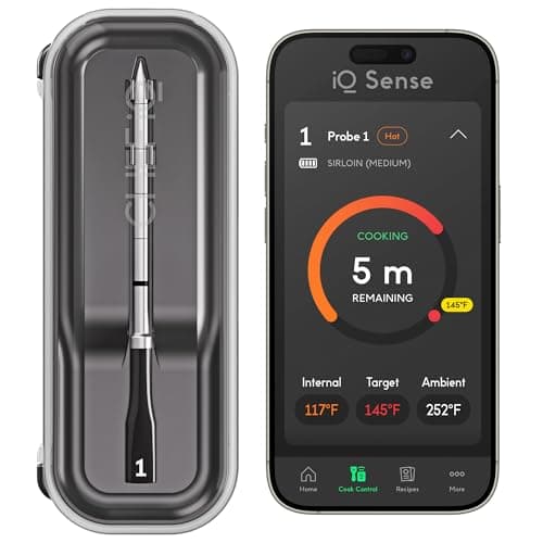 CHEF iQ Sense | Smart Wireless Meat Thermometer | Ultra-Thin Probe | WiFi Unlimited Range | 1000°F Heat Safe | 5 Sensors | BBQ, Grill, Oven, Smoker, Air Fryer | Gen3 — image 1
