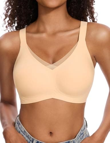 Vinfact Womens V Lace Wireless Seamless Bras No Underwire Comfort Push Up Bras Supportive Full Coverage Bralettes T Shirt Bra — image 1