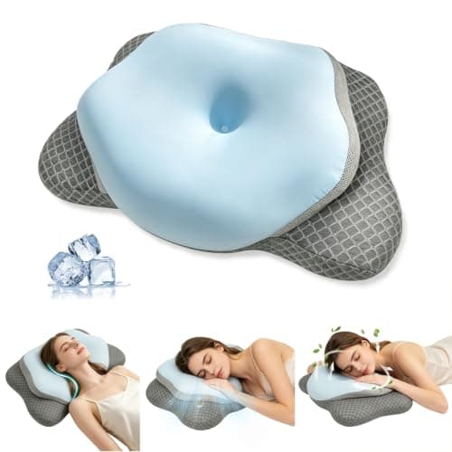 WXLPWXLP Butterfly Ergonomic Neck Pillow, Breathable Cooling Memory Foam Pillow, Relieves Neck Pain, Improves Sleep Breathing, Suitable for Back, Side and Stomach Sleepers, Ideal for Adults — image 1
