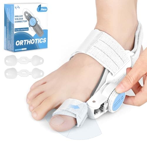 VEVARUN Bunion Corrector for Women Men: Big Toe Straightener Bunion Fix with Adjustable Knob-Orthopedic Bunions Splint Brace Toe Alignment Correction for Hallux Valgus Pain Relief Day/Night 1PCS (White) — image 1