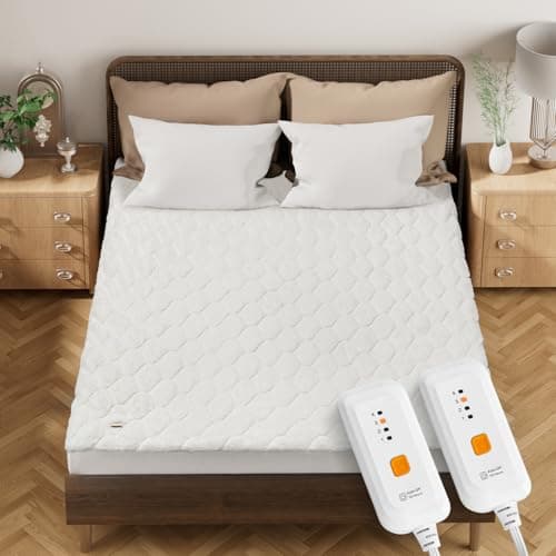 Jet’S Home Heated Electric Mattress Pad King Size - 4 Heat Levels & Overheat Protection, Ultra-Soft Machine-Washable Fabric, Dual Control & 10 Hour Auto-Off, Fitted Deep Pocket (78"x80"+15") — image 1