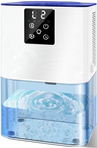 Dehumidifier,MTOX 3L/105 oz (1000 Sq Ft) Small Dehumidifiers for Rooms, Bathroom, RV, Quiet with Auto Shut-Off, Timer, 3 Modes, Removable Filter & Aromatherapy Box, 7-Color LED (Blue & White) — image 1