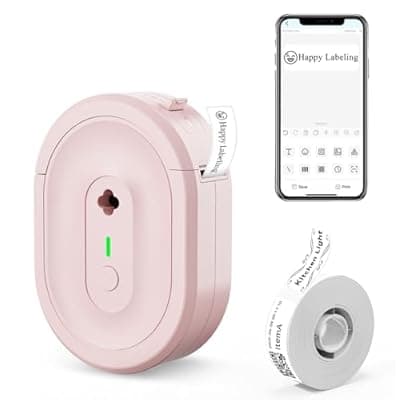NADAIIN N12 Label Maker Machine with Tape, Mini Bluetooth Label Printer, Small Labeler Portable Thermal Label Makers Multiple Templates for Home School Office Kitchen