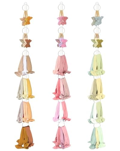 POVETIRE 3PCS Baby Headband Holder Hairbands Organizer, Hanging Bow Organizer for Girls, Hair Accessories Organizer Display Wall for Newborn Infant Toddler Kids Nursery Room Decor — image 1