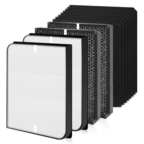 Joworthy Replacement Filtration Compatible with AirDoctor AD3500, AD3000 Air Purifiers, Included 2 Pcs Premium Filtration, 2 Pcs Carbon Filtration, and 8 Pcs Pre-Filter, Efficient Filtration