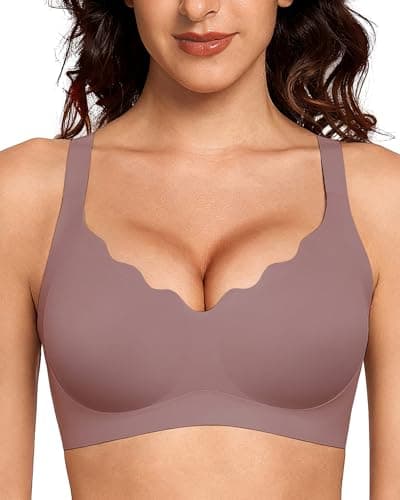Gailife Scalloped Lift Bras Women Soft Jelly Push Up Wireless Bra Supportive V Neck No Underwire Seamless Tshirt Bralettes — image 1