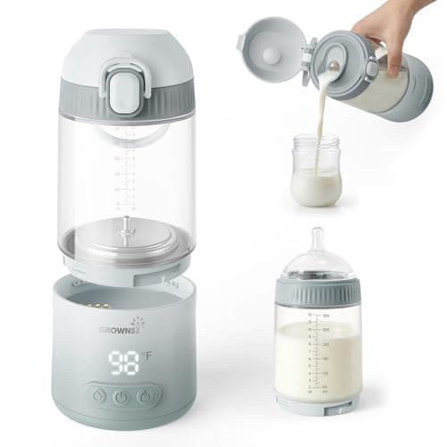 Grownsy Detachable Portable Bottle Warmer for Travel On the Go, All-in-One Milk Warmer with Nipple, Dual Heating Modes for Breastmilk & Formula, 2 Min Fast Heating, Long Battery Life — image 1