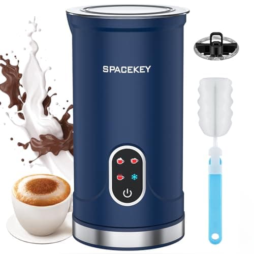 Spacekey Milk Frother Electric Automatic Frother for Coffee with Mute Mode, 10.1oz/300ml Overheat Protection Milk Steamer, 4-in-1 Warm and Cold Foam Maker for Latte/Hot Chocolate — image 1