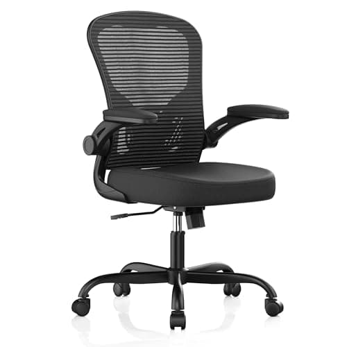 Office Chair, Ergonomic Desk Chairs 330LBS Capacity High Back Mesh Computer Chair with Flip-up Armrests, Comfy Work Chair with Adjustable Lumbar Support, Rolling Chair β image 1