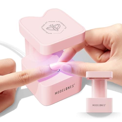 Modelones Mini UV Light for Gel Nails, Small Cure Lamp, Flash Cure for Gel x Nails, LED Portable USB for Fast Curing, Pink — image 1