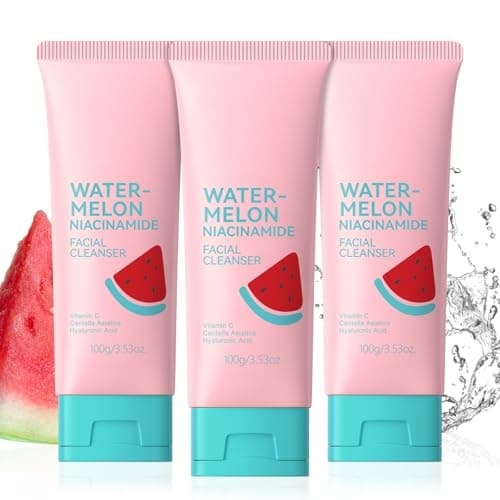 BeauBase Watermelon Niacinamide Face Wash, Foaming Facial Cleanser for All Skin, Face Wash for Women, Teens Girls, Gentle, Soften, Oil Control, Glow, Even Skin Tone, 3.53 Fl Oz/pcs (Pack of 3) — image 1