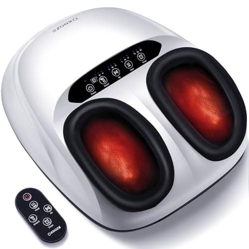 Shiatsu Foot Massager Machine with Heat & Remote, 2026 Upgraded Deep Kneading Feet Massager for Plantar Fasciitis & Neuropathy, 3 Heat Levels, Multi-Mode Massage, Auto-Off Timers, Gifts for Women Men