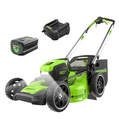 Greenworks 80V 21" Self-Propelled Cordless Lawn Mower – Brushless Motor, LED Lights, 4.0Ah Battery & Rapid Charger (75+ Compatible Tools) — image 1