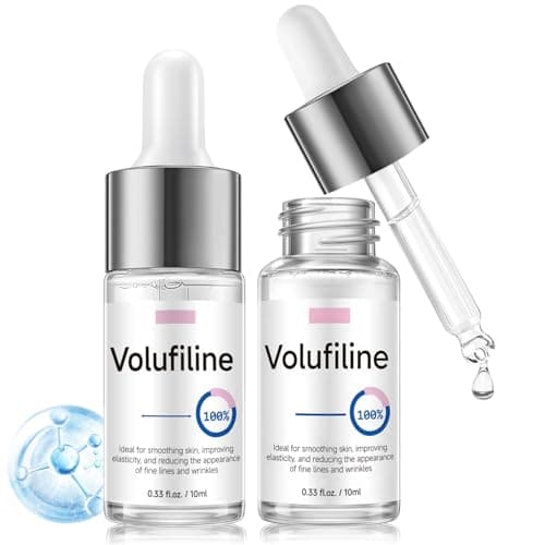 Volufiline Serum, Volufiline Under Eye Serum, Cosmetic Grade Ampoule for Skin Elasticity Improvement, Face & Body Fine Lines, Hydrating Texture, 10ml*2
