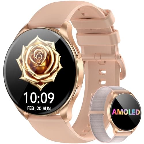 Blackview Smart Watch for Women(Make/Answer Calls), 1.43''AMOLED Touchscreen Fitness Tracker with 100+ Sports Modes, Heart Rate/SpO2/Sleep Monitor/2 Straps, Smartwatch for iPhone & Android — image 1