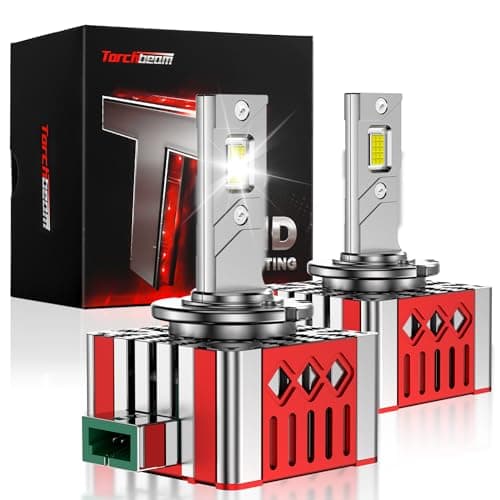 Torchbeam D3S/D3R HID Bulbs, 30000 Lumens 66340 42403 42302 HID Bulbs for HID Assembly, 6500K 45W Xenon Light Bulbs, Pack of 2