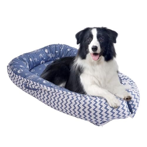 Dog Beds Crate Pad for Medium Dogs, Reversible Ultra Soft Beds, Washable Cover, Comfy Kennel Pad for Dogs Cozy Sleeping Mat, 36inch, Blue — image 1