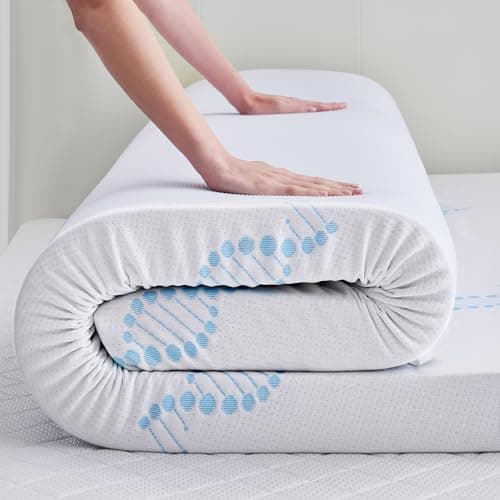 BDEUS 3 Inch Full Memory Foam Mattress Topper with Collagen-Rich Cover, Soft Double Bed Mattress Pad for Skin-Hydrating & Back Pain Relief, CertiPUR-US Certified — image 1