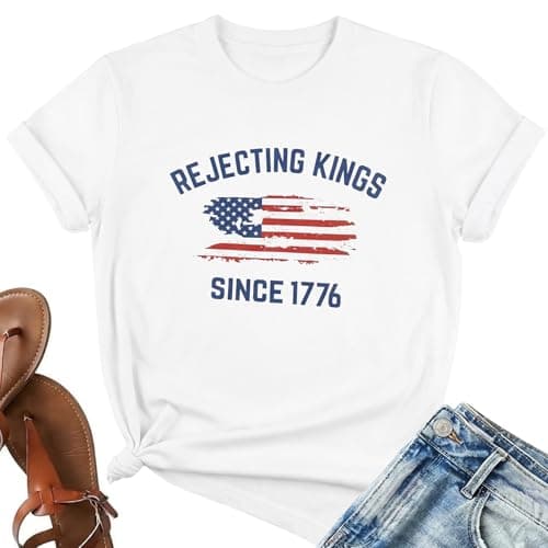 American Shirts for Women 1776 Shirt 250 Anniversary USA Top 4th of July Patriotic T-Shirt America Flag Graphic Tee — image 1