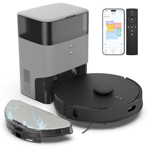 Lorvida Robot Vacuum and Mop Combo, 90-Day Self Emptying T20+ | 6,000Pa, Home Mapping, No-Go Zone, 180 Mins, APP/Voice/Remote, Robotic Vacuum Cleaner for Hard Floor, Pet Hair, Carpet — image 1
