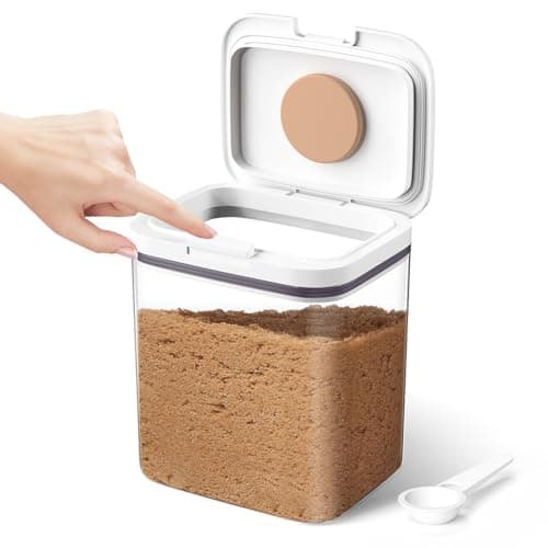 Moryimi Brown Sugar Container Airtight, 2 Quart Brown Sugar Keeper Storage Container with Spoon — image 1