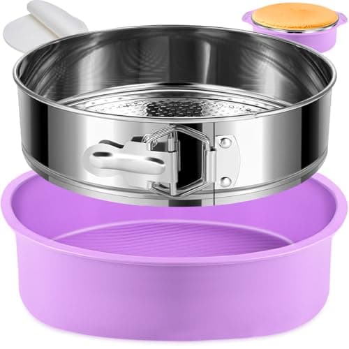 304 Stainless Steel Springform Pan 9 Inch Nonstick, Leakproof Cheesecake Pan with Removable Bottom, Spring Form Pan for Cheesecake with Protector, 9 Inch Springform Pan for Cheesecake with 50Pcs Paper — image 1