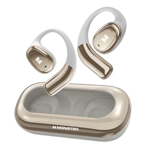 Monster Open Ear AC311 Wireless Earbuds, Bluetooth 5.4 Open Ear Headphones, Up to 30 Hours Playtime Bluetooth Ear Earphones with Stereo Sound, Touch Control and IPX5 Waterproof Open Earbuds