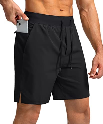 Soothfeel Men's Athletic Running Shorts Zipper Pockets 9"/7"/5 Workout Gym — image 1